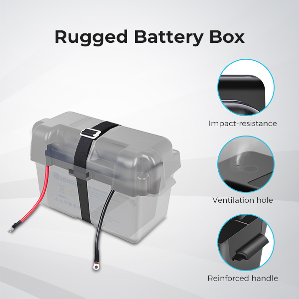 12V 100Ah Deep Cycle Hybrid GEL Battery with Battery Box
